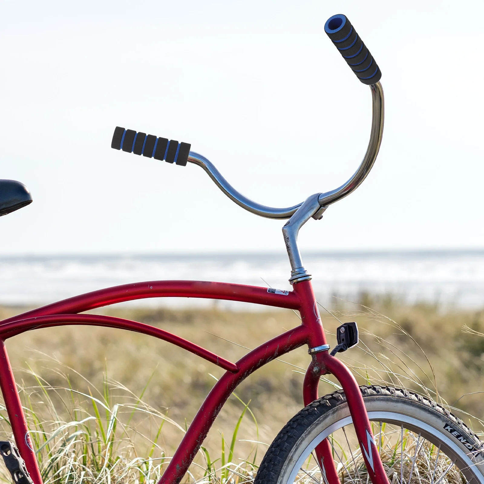 

2Pair Handlebar Grips Bicycle Grip Cover Non-Slip Comfortable Vibration Absorbing Fit Most Bikes Cruiser Electric Scooter