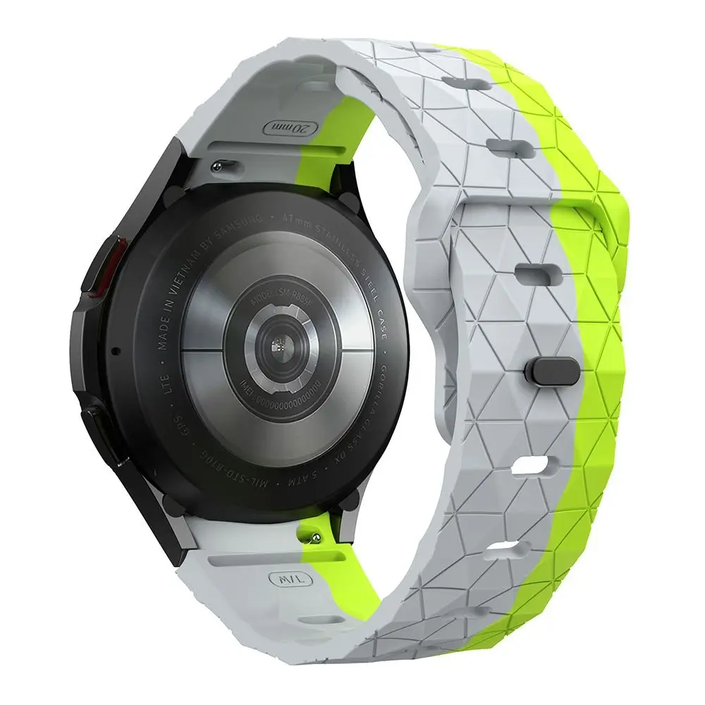 삼성 갤럭시 워치 실리콘 교체 시계 스트랩, 통기성 손목 밴드, 축구 모양 소프트, 6, 5, 4