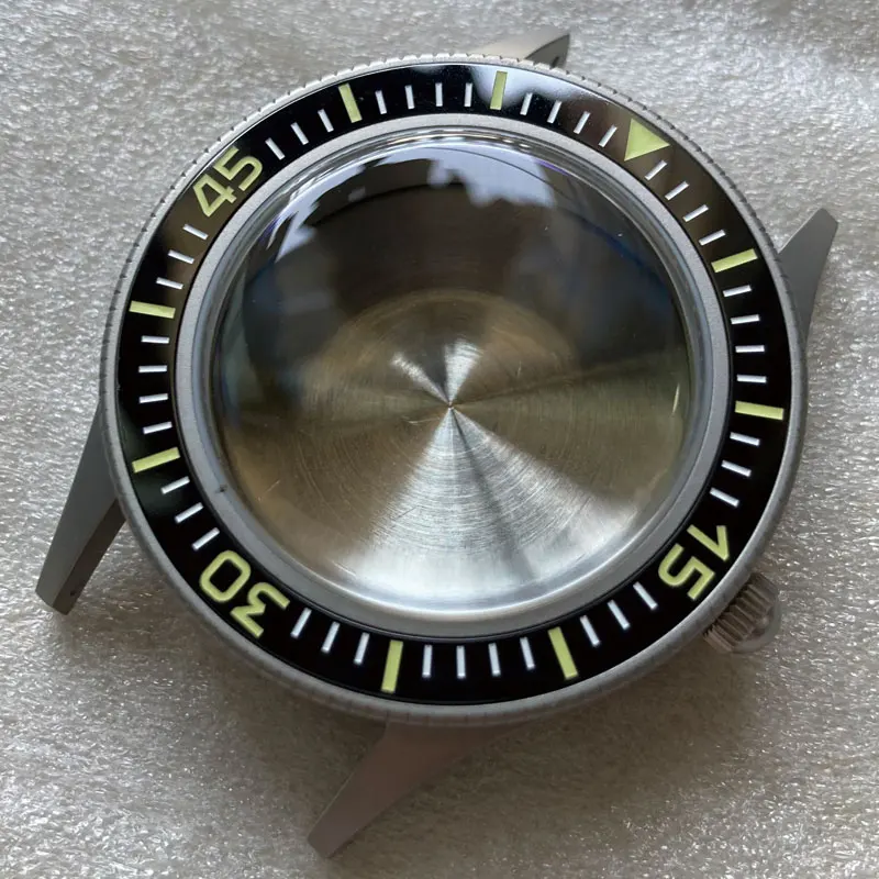 Watch Modify Parts 40mm Stainless Steel 50 FATHOMS Case K9 Bubble Glass Luminous Ceramic Bezel Suitable For NH35/36 Movement