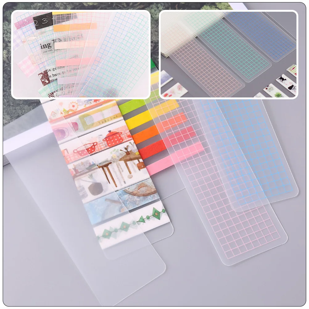 50pcs Washi Sample Portable Plastic Storage For Office School Home Washi Organizer Tape Dispensing Boards Lightweight Tape