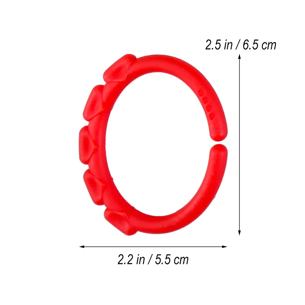 Anneaux de dentition pour bébé, 48 pièces, liens faciles à saisir, colorés, pour voiture, poussette, voyage, jouets pour bébé