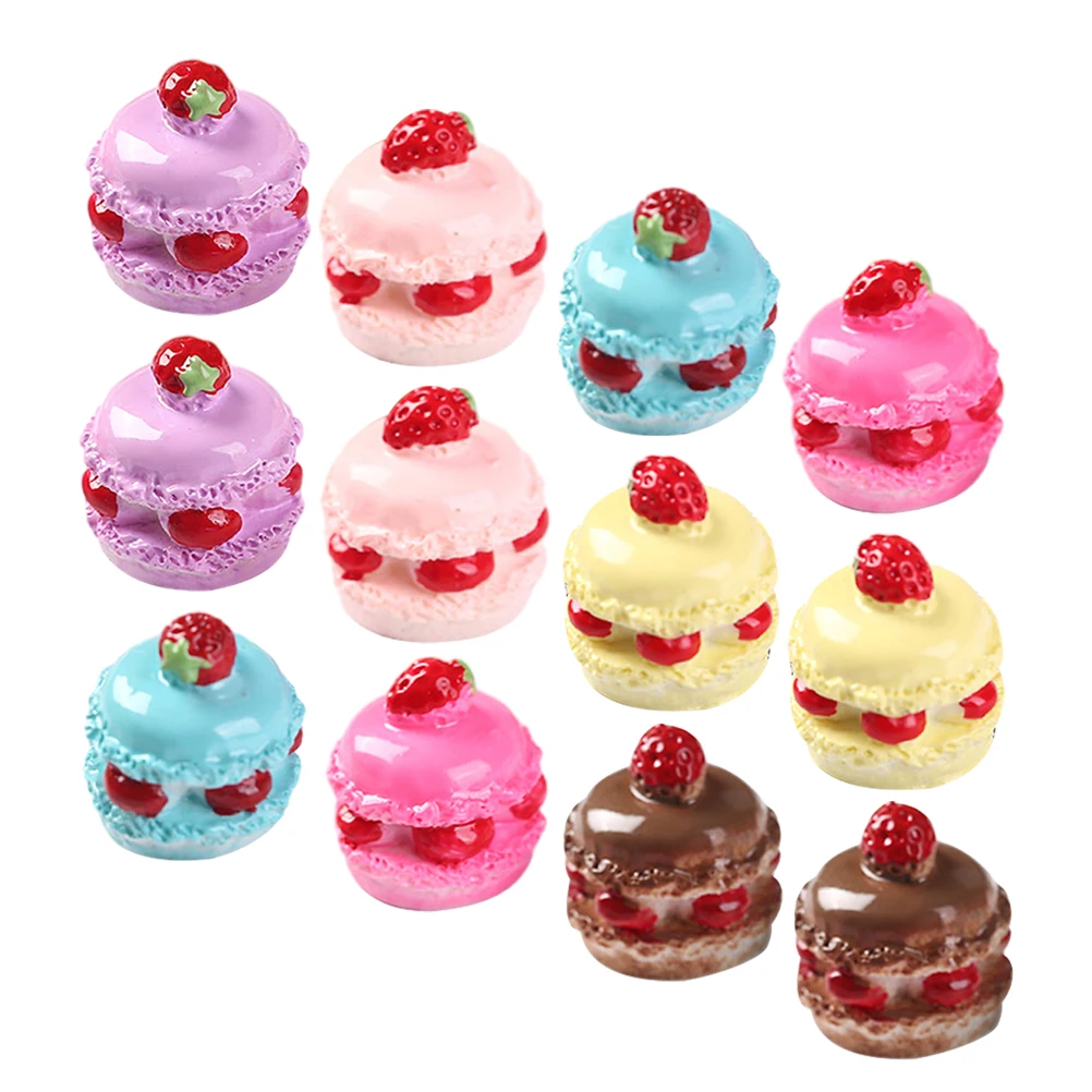 

18pcs Cake Decor Accessories Fake Food Prop Mini Dessert Model Toy Miniature Pretend Play Toy Educational Play