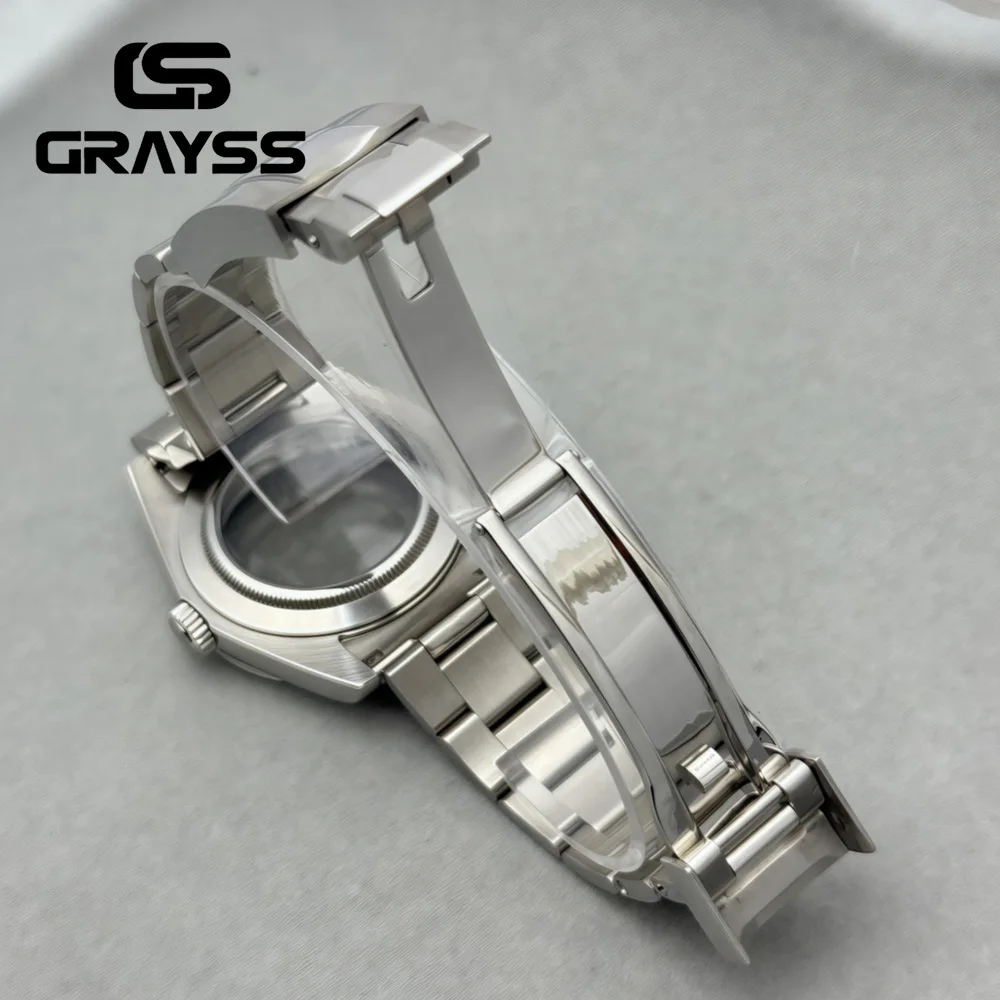 For Oyster Bracelet Strap DATEJUST 36/39MM Watch Case Fit NH34 NH35 NH36 Movement Sapphire Gear Edge 200m Waterproof Watch parth