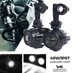 FADUIES Motorcycle LED Fog Light & Protect Guards with Wiring Harness For BMW R1200GS F800GS F700GS Auxiliary Lights 40W White