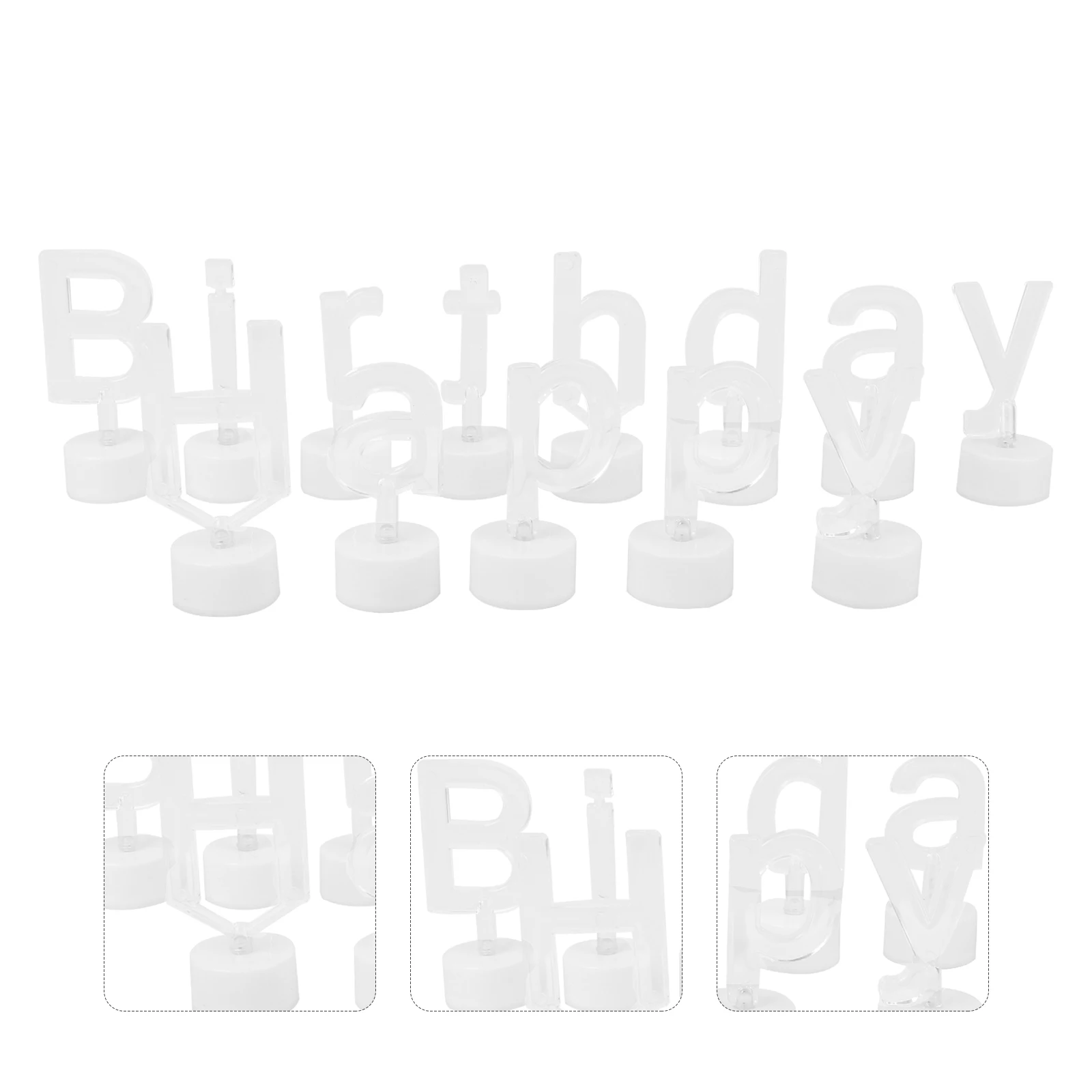

1 set 1 Set Led Birthday Flameless Letter Decorative Lights For Party Wedding Banquet Simulation Lamp Led Lamp Decorative