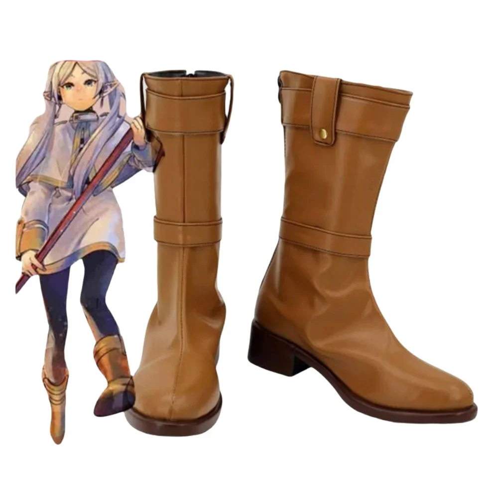 Frieren Cosplay zapatos Anime Frieren en el funerario Anime Frieren Halloween para mujer hombres zapatos