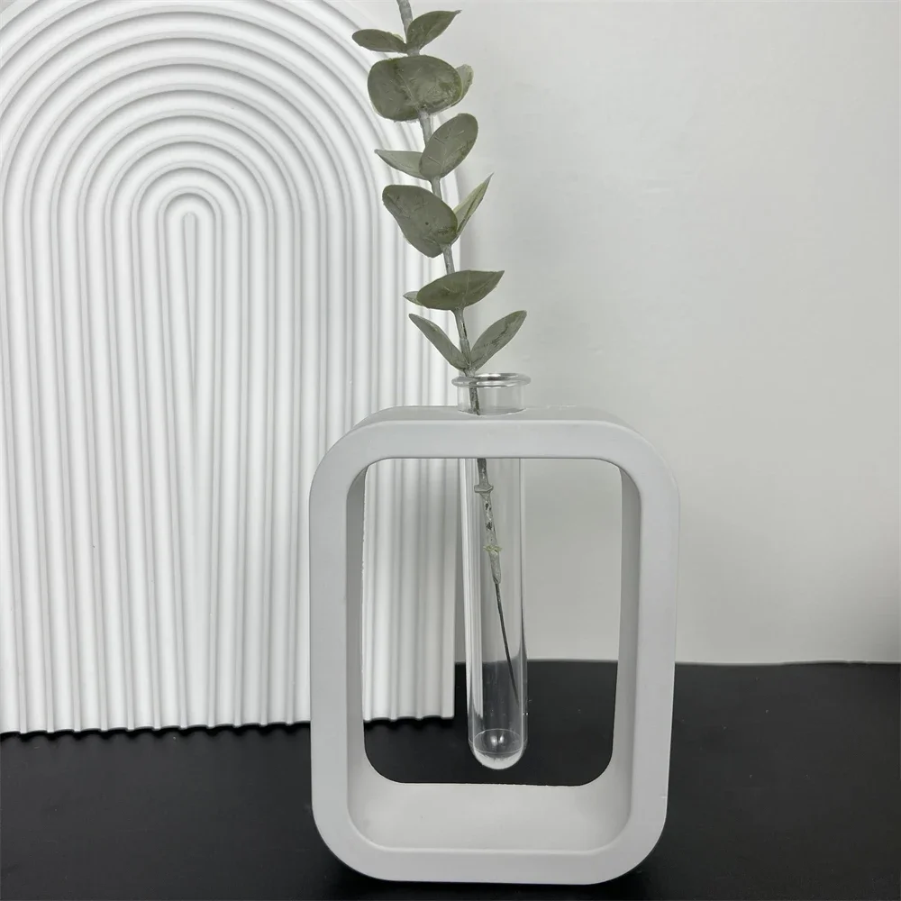 Square Rectangular Round Hydroponic Gypsum Mould Irregular Plant Vase Silicone Mold DIY Hydroponic Vase Resin Mold Home Decor