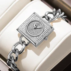 YaLaLuSi Luxury Women's Bracelet Watch, Stainless Steel Pavé Crystal Women's Watch with Gift Box