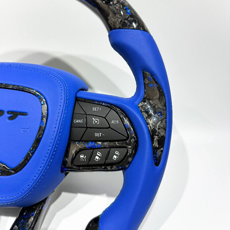 ForLuxury Custom Carbon Fiber Steering Wheel for Dodge Challenger Charger RT Durango SRT Scat Pack 392 Super Bee