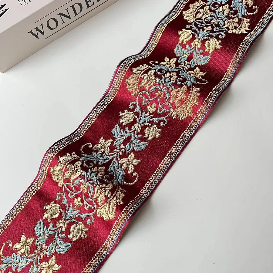 5 yards/lots Woven Jacquard Ribbon Ethnic lace High-grade curtain Garment accessories LS-9451