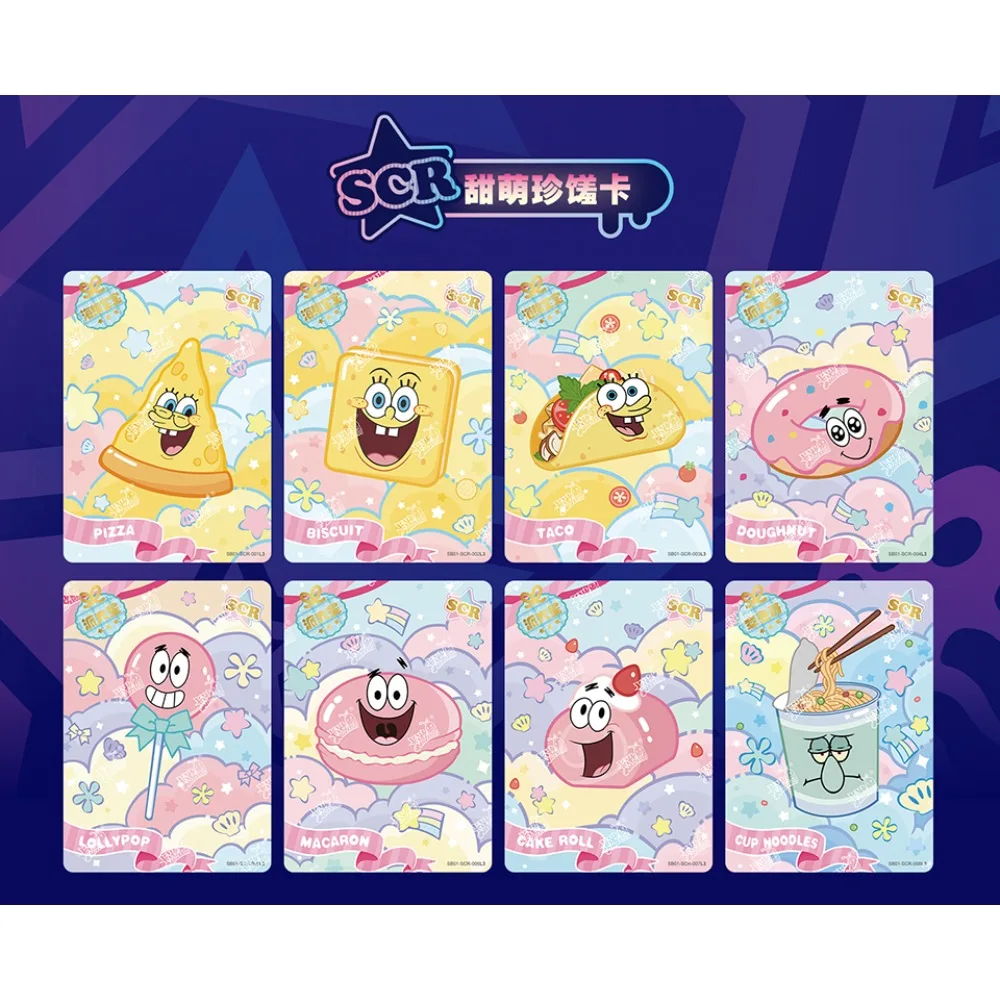 KAYOU SpongeBob SquarePants Cards Anime Patrick Star Squidward Tentacles Retro Style Oil Painting Pirate Themed Cards Child Gift