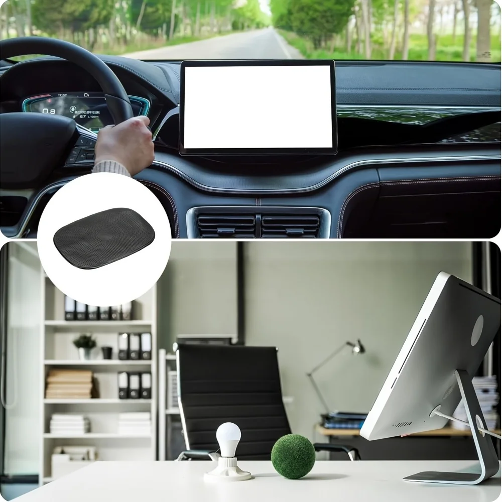 Car Non-Slip Mat Magic Anti-Slip Slide-Proof Pad Dashboard Sticky Dash Adhesive Cell Phone Mobile Holder Black Silicone Mat 2025