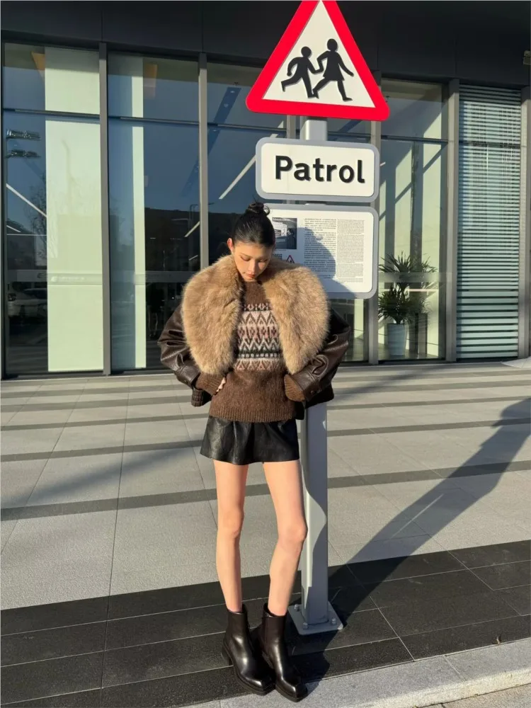 Hipseam feminino jacquard efeito escovado camisola com efeito escovado outono o pescoço feminino malha jumper feminino com nervuras guarnições topos