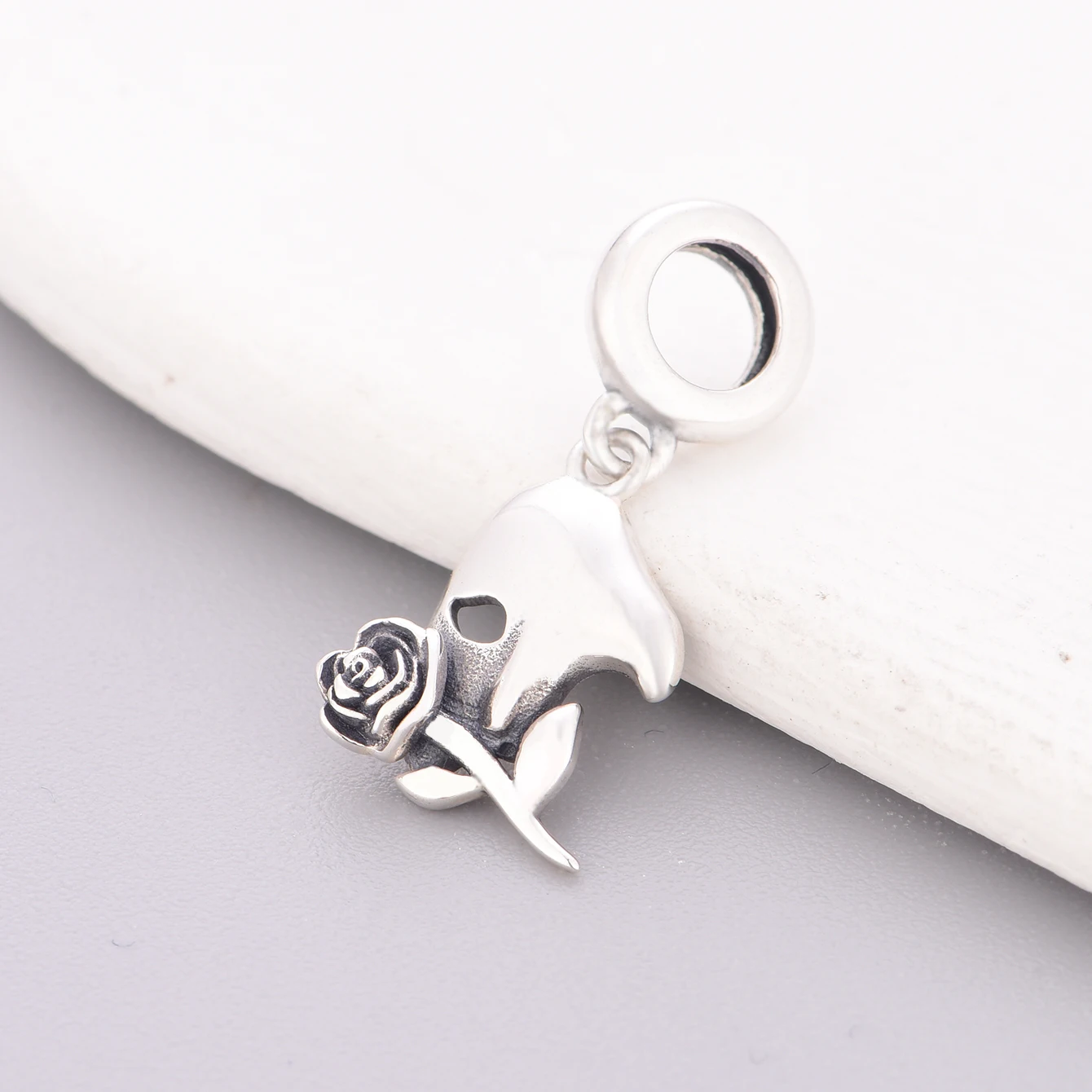 

Ювелирные изделия FC, подходят для оригинального браслета-подвески Pan, подлинное серебро 925 пробы, цветок розы, комедия, трагедия, маска, бусина для Berloque DIY