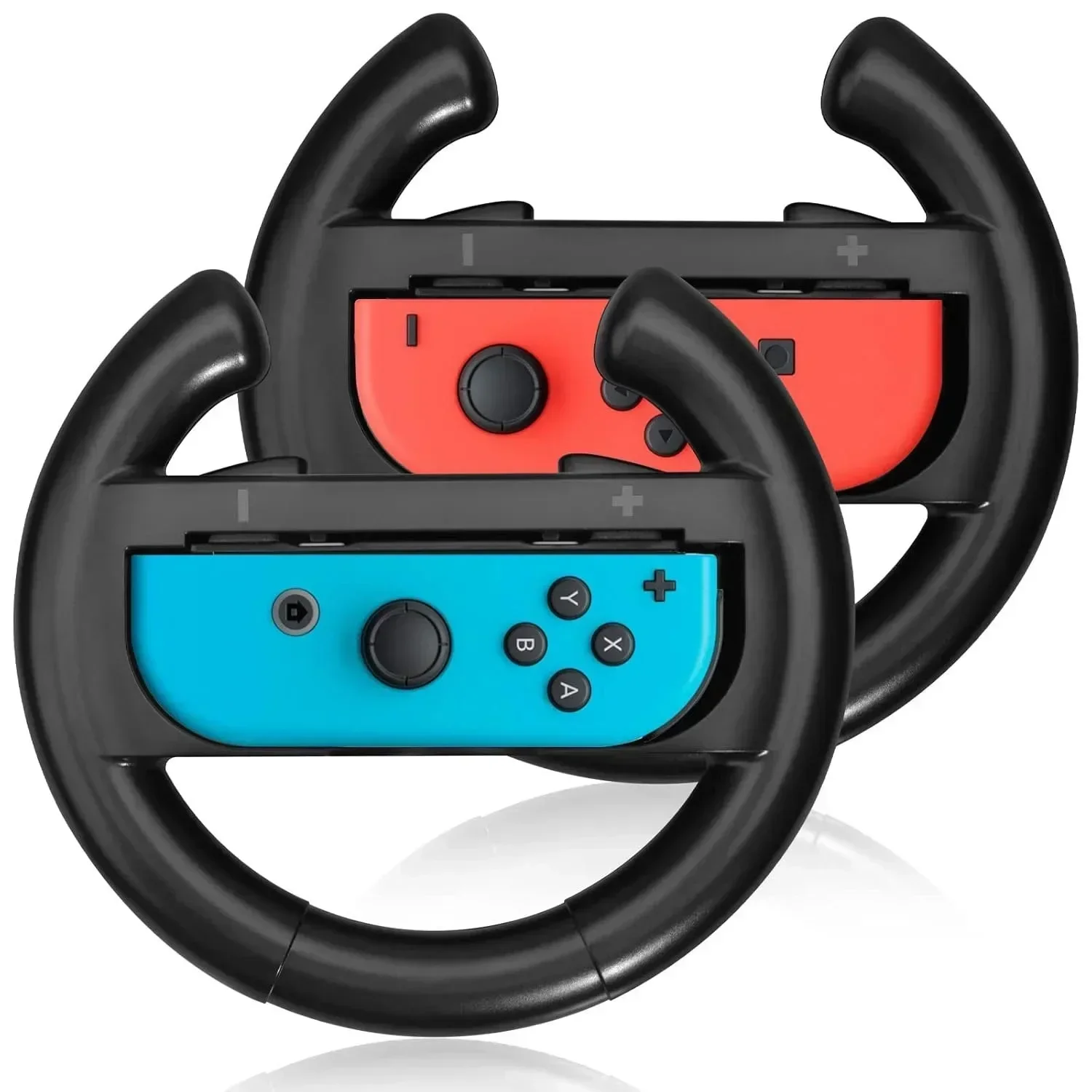 Racing Steering Wheels Grip for Nintendo Switch Joy-Con Controller Game Console Handle One Pair compatible with Mario Kart