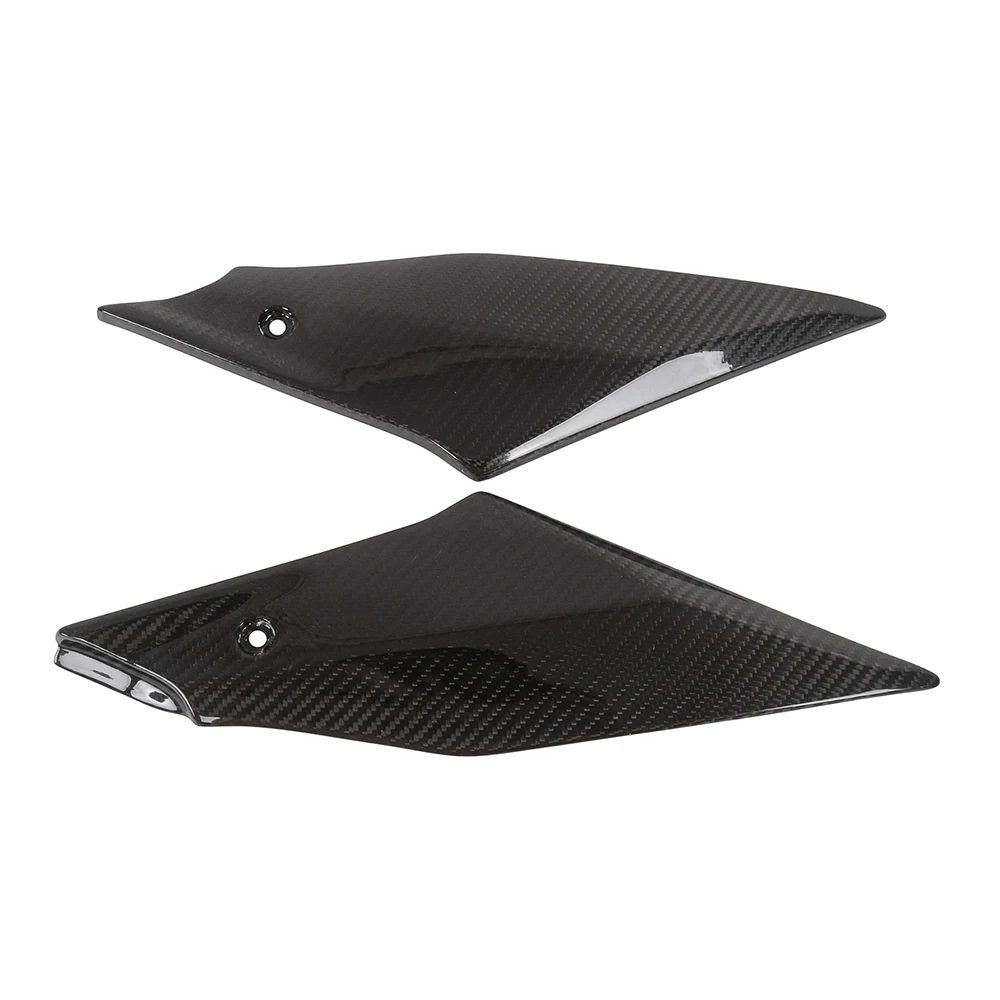 MOTO4U 100% Carbon Fiber Tank Side Panels Fairing Panel Protectors Motorcycle Accessories For Yamaha R1 2015 2016 2017 2018 image 2