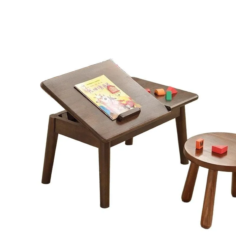 

Kangji solid wood bay window table household foldable coffee table bedroom tea table Japanese tatami