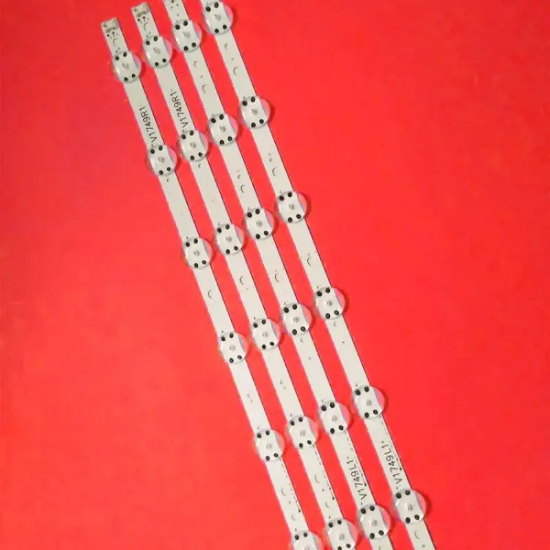 4Pieces/lot New LED Strip For LG 49UV340C 4A9UJ6565 49UJ670V 49 V17 ART3 2862 2863 6916L-2862A 6916L-2863A V1749R1 V1749L1 NEW