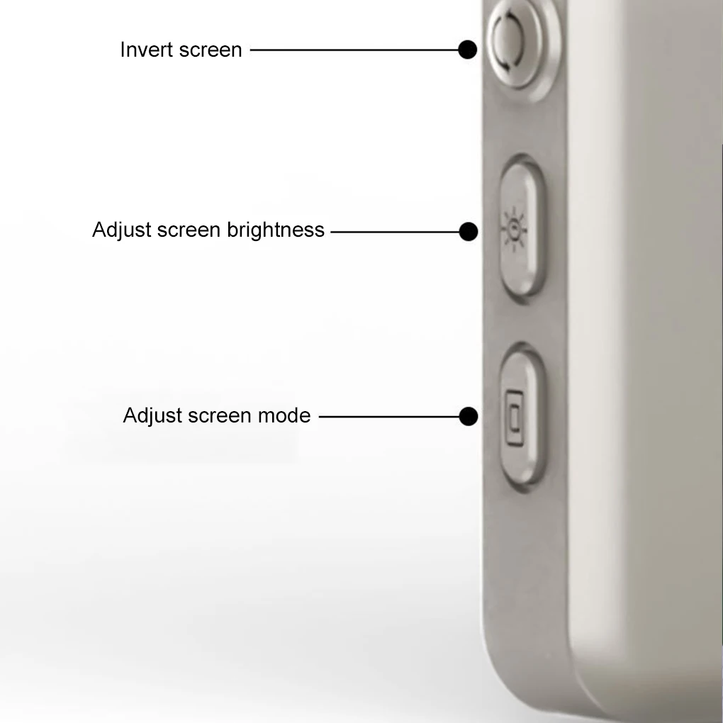 RK-X40 Magnetic Vlog Selfie Screen Phone Rear Camera Selfie Monitor Display For iPhone 16 15 14 Pro Max iOS Android Phone White