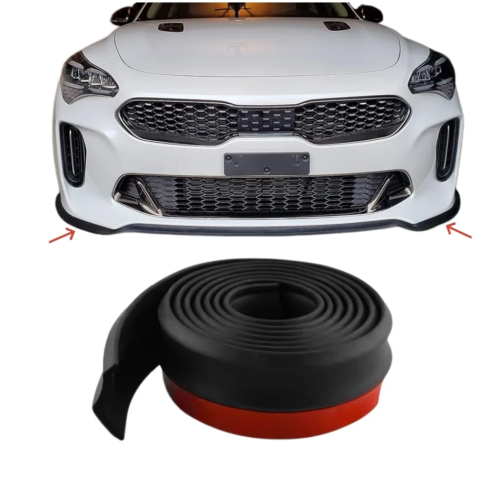 Universal Car Rear Front Bumper Lip Shunt Rubber Skirt Protection Body Trunk Spoiler Sticker Car Exterior Styling Moulding