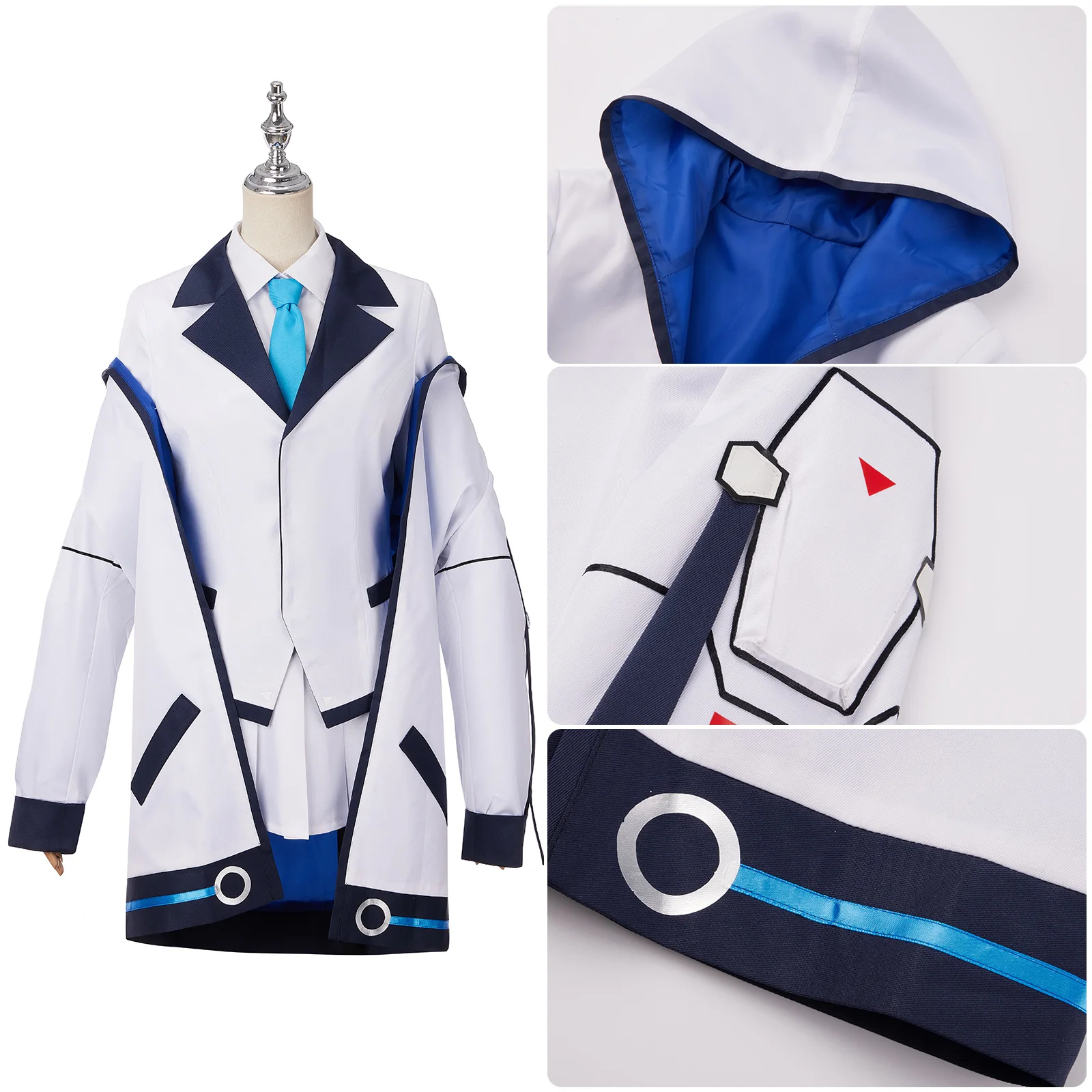 Game Blue Archive Ushio Noa Cosplay Costume Women Coat Uniform Suit with Tie Halloween Party Role Play Outfit Fancy Dress