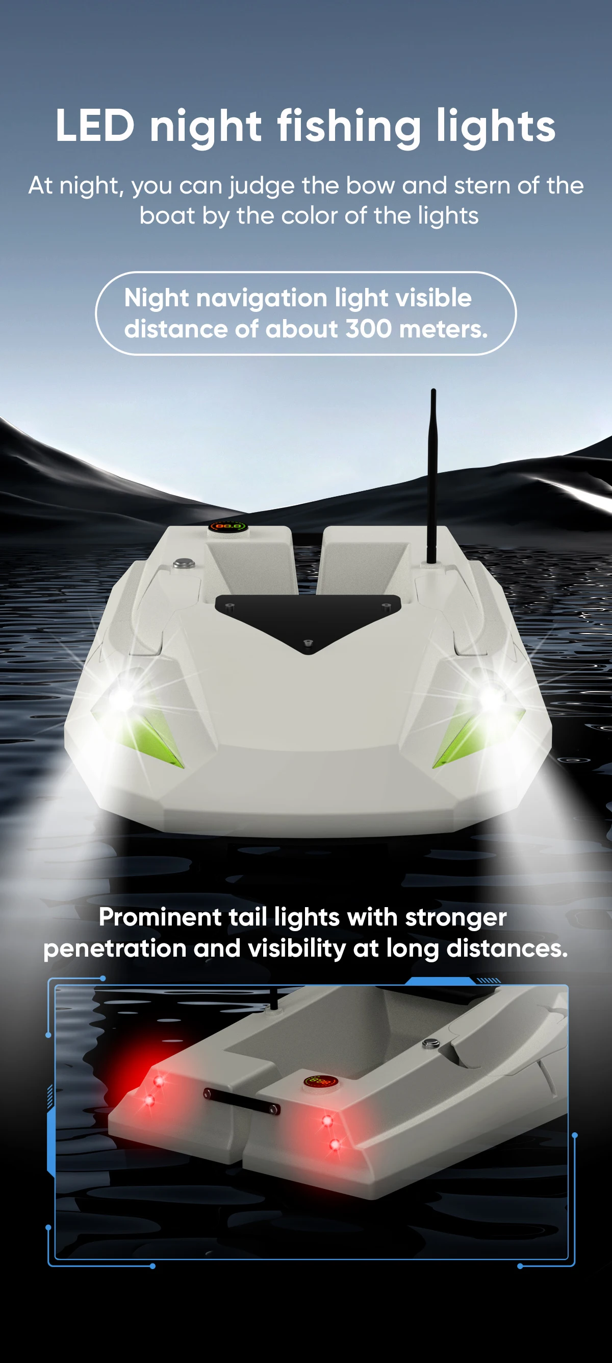 Contenitore per esche con telecomando con una sola mano, GPS, accurato, versione B, per la pesca alla carpa