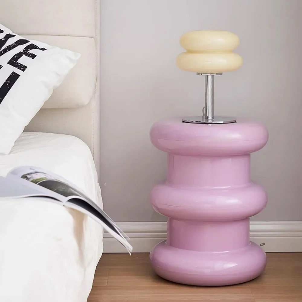 Nordic Designer Coffee Tables Pink Mobile Round Simple Coffee Tables Aesthetic Space Saving Table De Chevet Bedroom Furniture