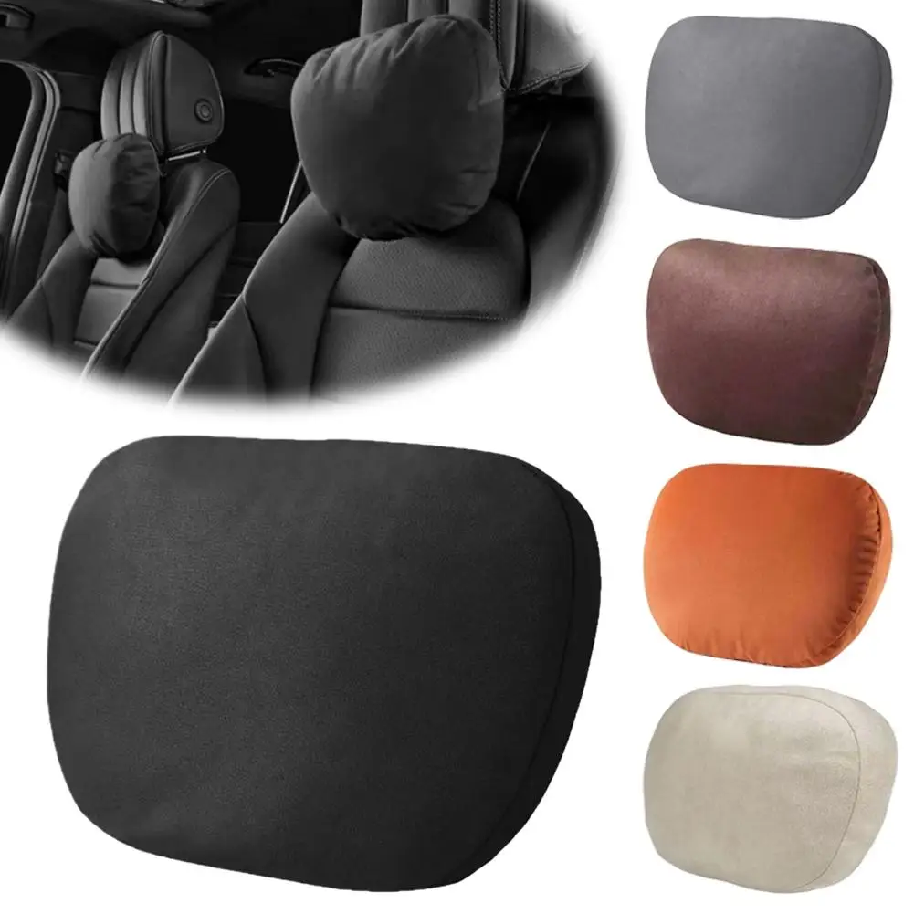 

Car Headrest Neck Pillow Support Seat Suede Comfortable Ultra Soft Relieve Fatigue Universal Adjustable Neck Pillow