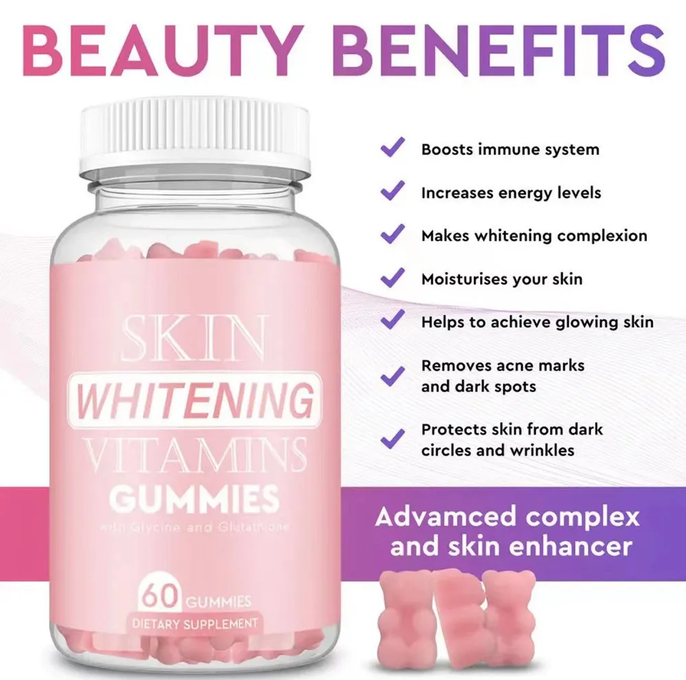 1 bottle of glutathione gummies promotes growth, enhances immunity, perfect skin health food