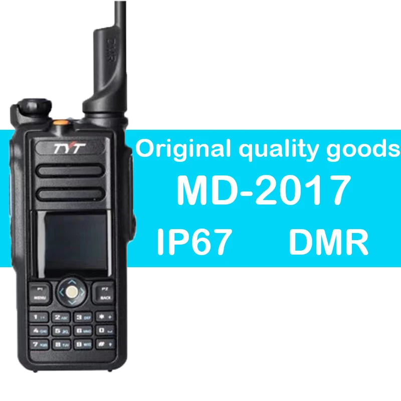 

TYT MD2017 Two Way Radio DMR&GPS&IP67 Waterproofed Record TDMA Dual Band Display Double Time Slot Wireless Communication HAM