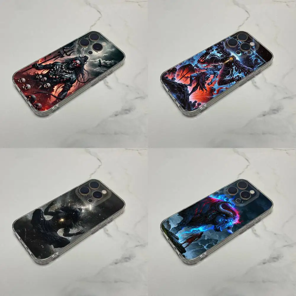 

Lord Shiva Mahadev India Cow God Phone Case For iPhone 16,15,14,13,12,11 Plus,Pro,Max,XR,XS,Plus,E,SE4,Mini Transparent Cover