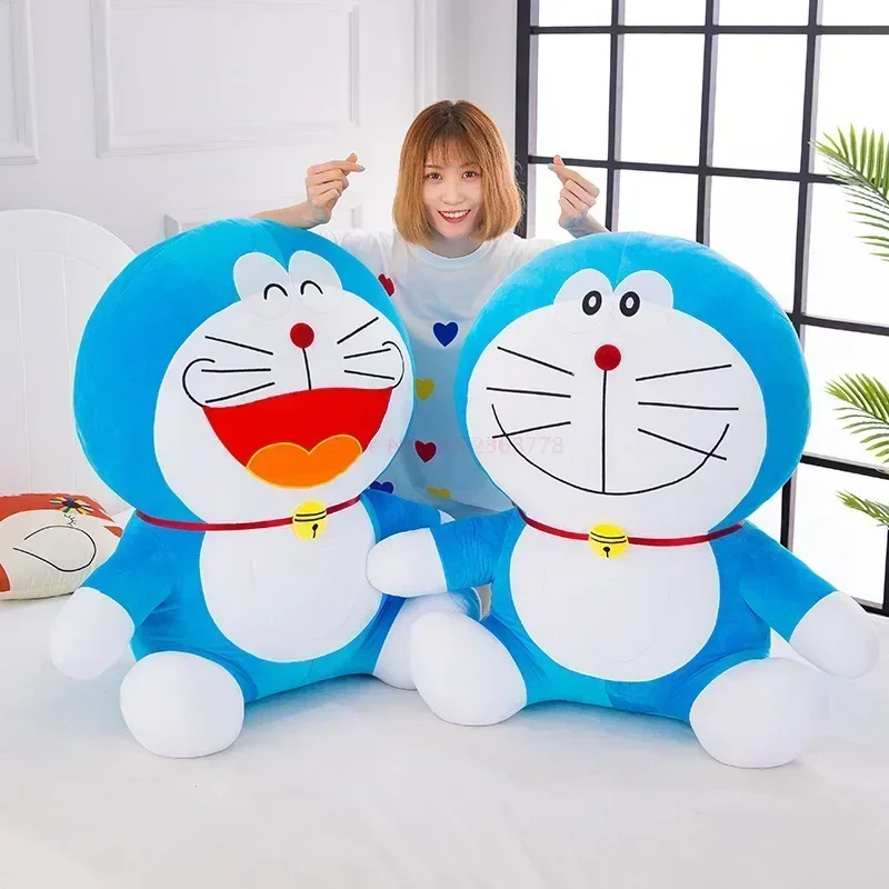 Doraemon Plüsch tier stehen bei mir kawaii niedlich ausgestopfte Plüsch puppe Cartoon Katze Tier Schlafs ofa Kissen Spielzeug Kinder Geschenk