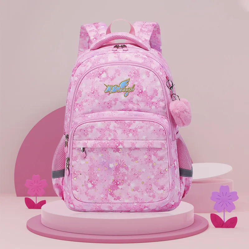 

Children's Schoolbag Boys and Girls Primary School Students Grade 2, Grade 3 to Grade 6 Light Stool Spine Lightweight Backpack