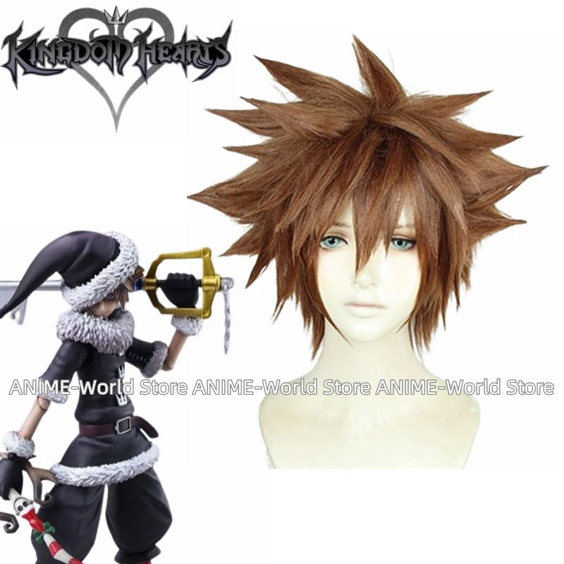 Kingdom Hearts Cosplay Sora Cosplay Carnaval Halloween Christmas Costume Coat Pants Hat Girls Party Suit Custom Made Anime Wig