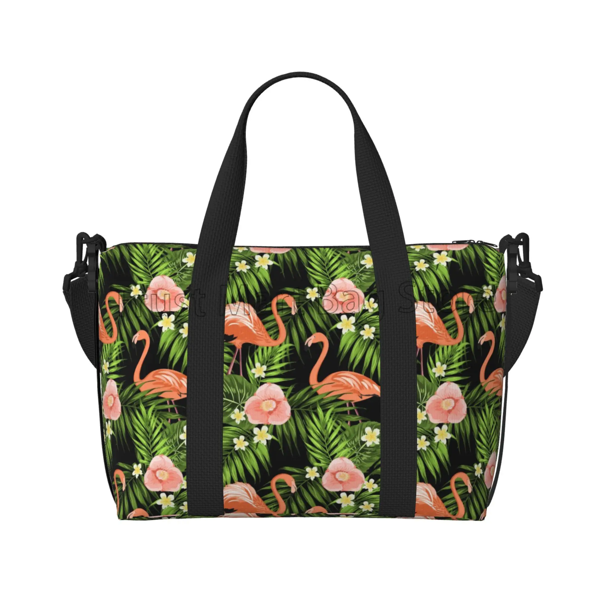 Flamingo Reisetaschen für Frauen Mädchen Trainings gepäck tasche Weekender Nacht taschen tragbare wasserdichte lässige Einkaufstasche