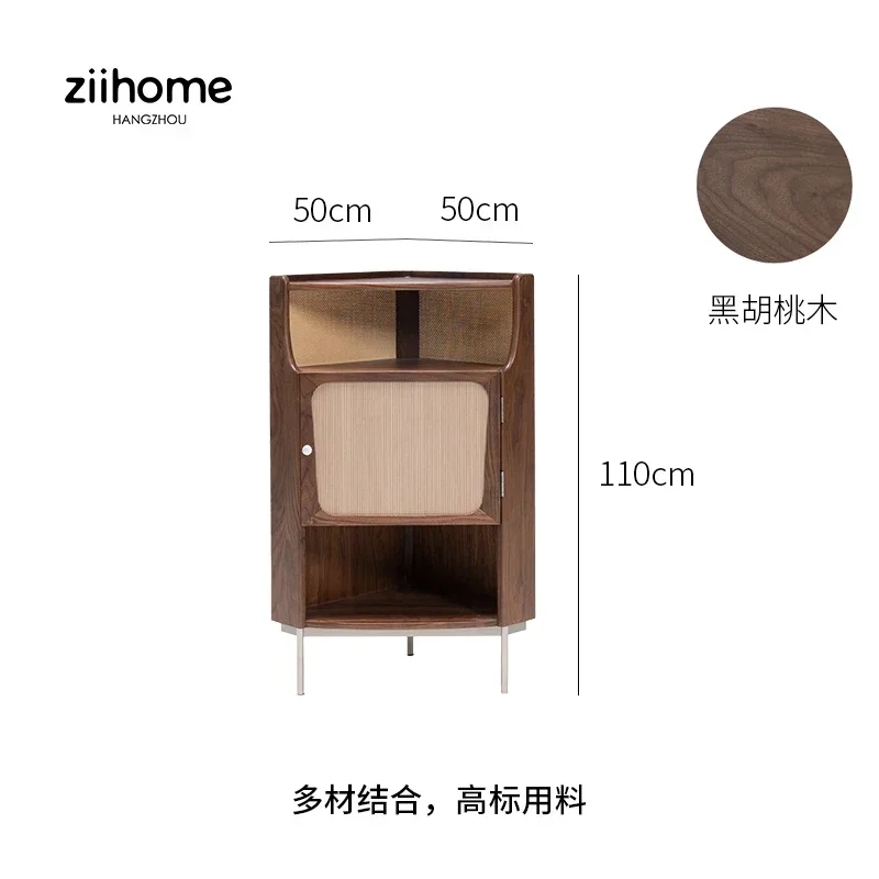 Retro solid wood corner rack floor corner cabinet corner cabinet