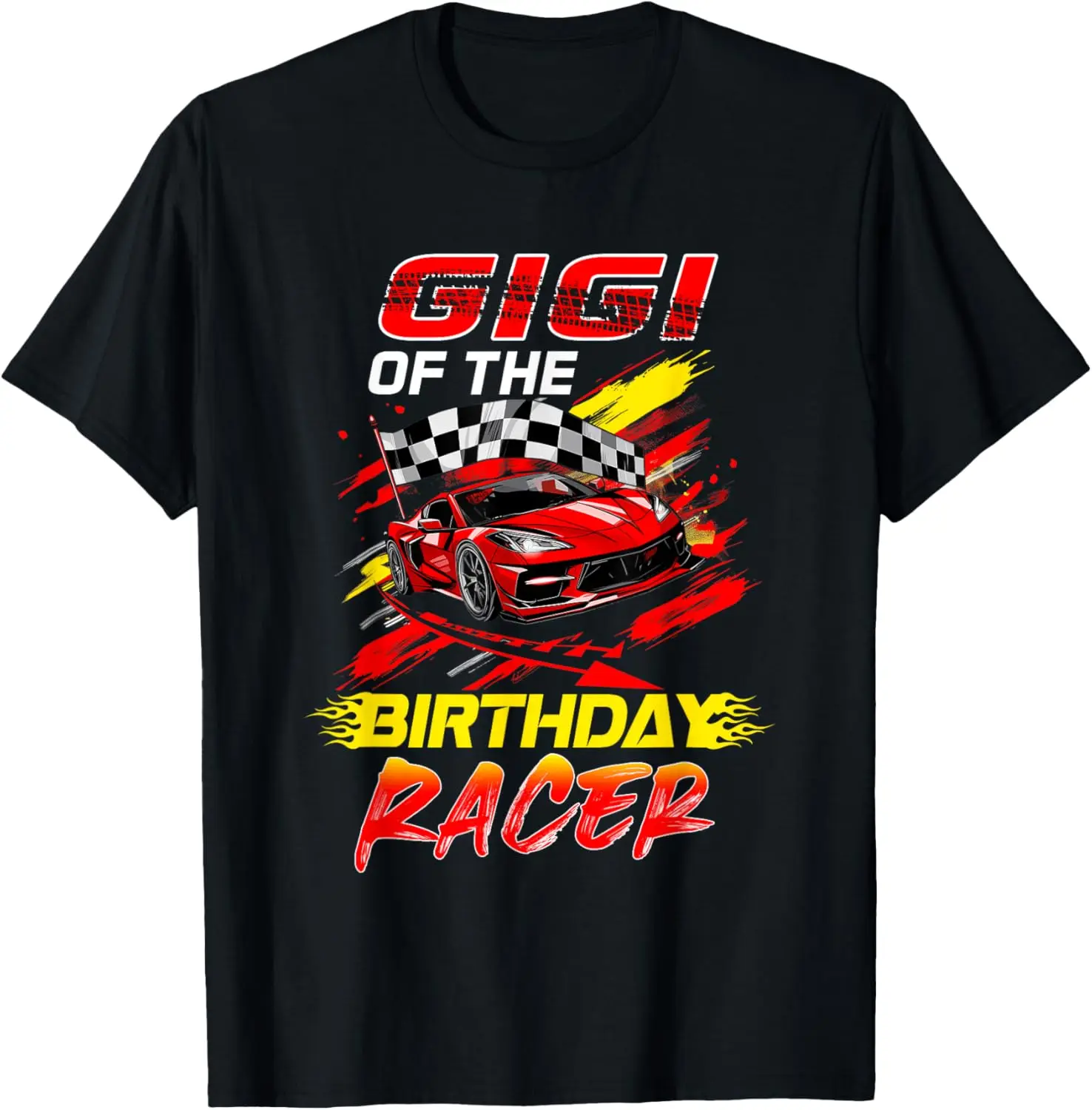 誕生日レーサーパーティーTシャツのジジ,レースカー,家族のお揃いのTシャツ