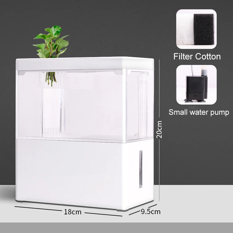 Fish tank living room small landscape ecological tank household USB powered mini tank fish tank