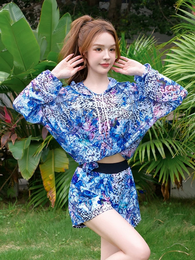 

3 Piece Plus Size High Waist Bikini Women Push Up Large Size Swimsuit Summer Mujer Big Size Tummy Control Swimwear Bikini Sets