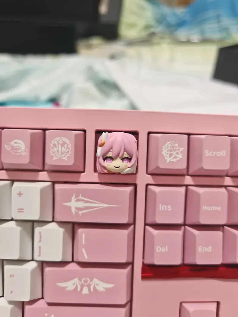 Honkai Impact 3rd~Elysia Rhythm Game Accessories Keycaps Mechanical Keyboard Keycaps Girl Cute Resin Keycaps