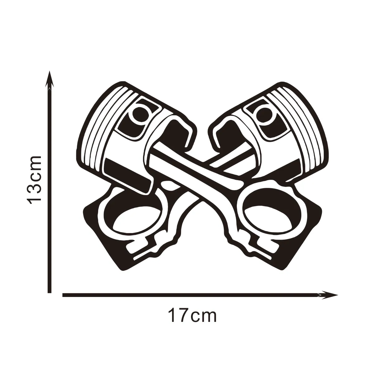 

2 шт. виниловые наклейки для автомобиля со скрещенными порами - водонепроницаемые наклейки для бампера грузовика/заднего окна/ноутбука, крутой декор для автомобилей и устройств