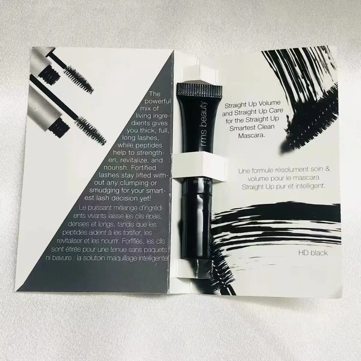 1ml rms Straight Up Mascars with Lash Enhancing Volumizing Peptide Mask Quick Dry Natural Curling Thick Bulk Eyelashes Beauty
