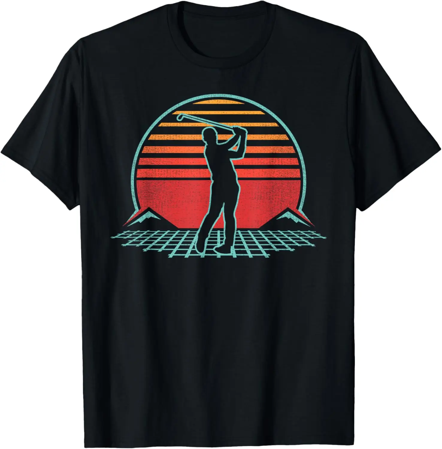 Golf Retro Vintage 70s 80s Style Golfer Player Gift T-Shirt