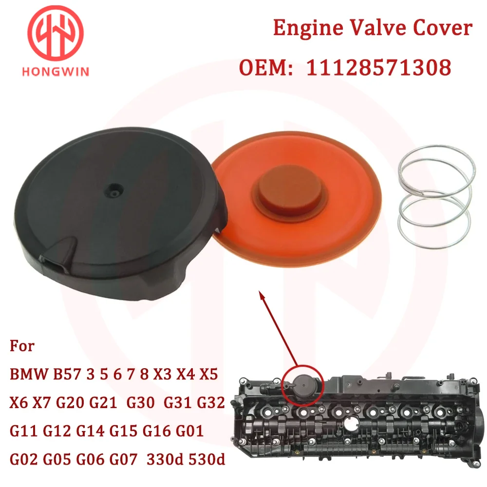 

11128571308 Car Engine PCV Valve Cover Repair Kit With Membrane B57 For BMW 3 5 6 7 8 SERIES X3 X4 X5 X6 X7 G20 G21 G30 G31 G11