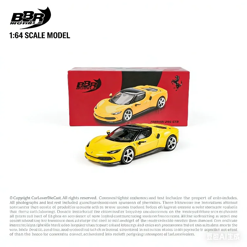

BBR 1:64 296 GTB simulated static alloy car model, boys' festival gift toy, adult collection piece.