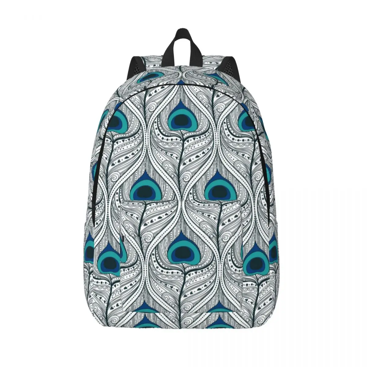 Student Bag Peacock Feathers Seamless Backpack Parent-child Lightweight Backpack Couple Laptop Bag