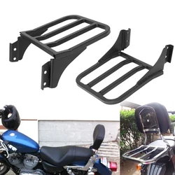 Motorcycle Black Backrest Sissy Bar Luggage Rack For Harley Sportster XL models XL883 XL1200 Heritage Softail Dyna FLST XL 1200