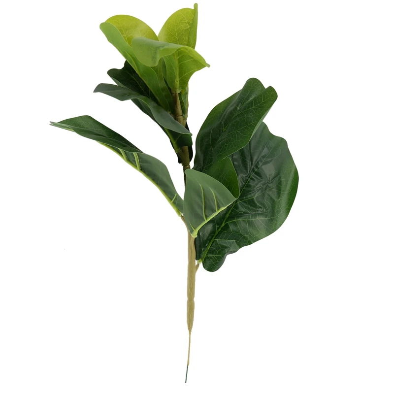 Small Artificial Fiddle Leaf Tree 11Inch Faux Ficus Lyrata Tree For Home Wedding Courtyard Indoor And Outdoor Decoration