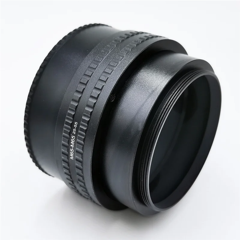 【Venta caliente】para lente de cámara Compatible 25-55 M65 a M65 montaje Macro tubo de extensión adaptador de anillo helicoidal de enfoque 25Mm-55Mm