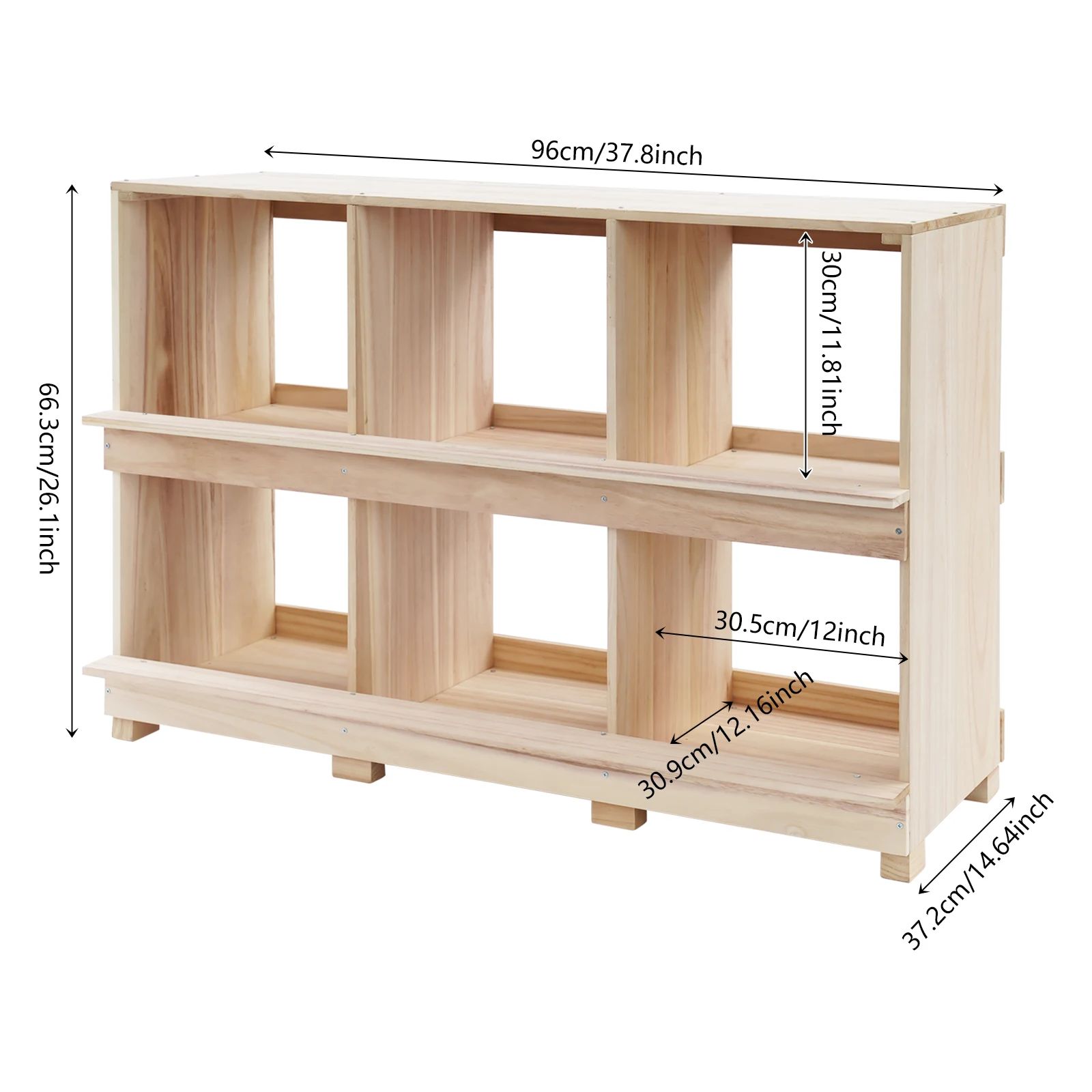 

6 Hole Nesting Box 2 Tiers Chicken Laying Boxes 6 Compartment Wooden Nesting Boxes for Chickens